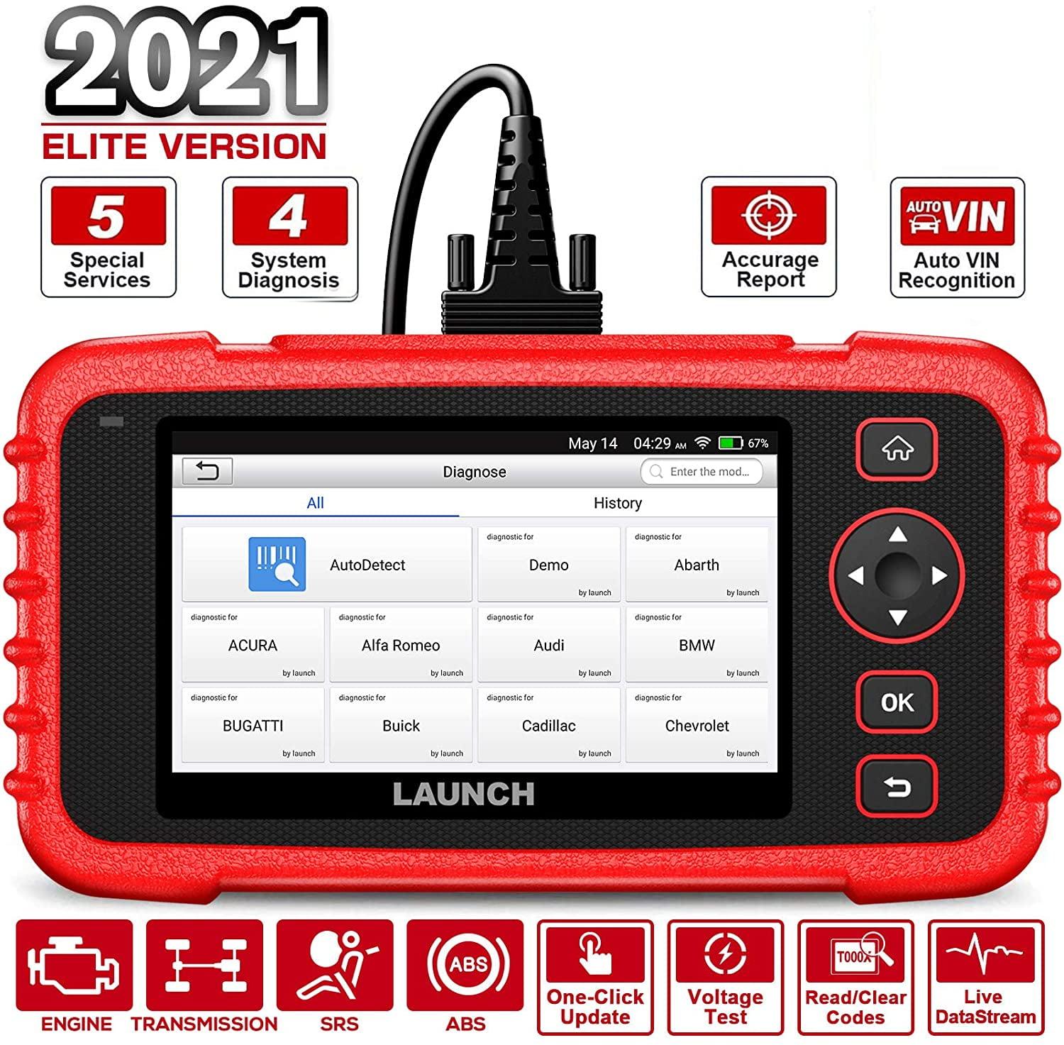 Launch CRP129X OBD2 Scanner Car Diagnostic Code Reader 4 Systems ...