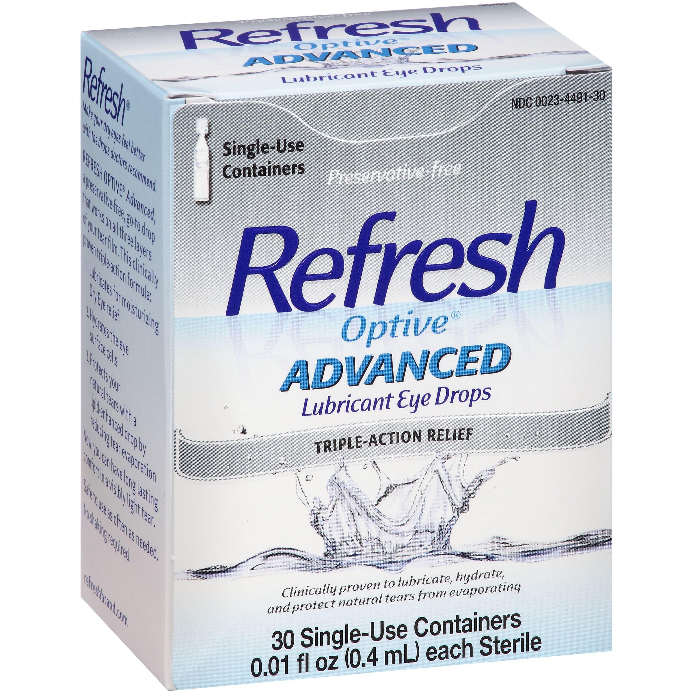 Refresh Optive® Advanced Lubricant Eye Drops 30-0.01 fl. oz. - Walmart ...