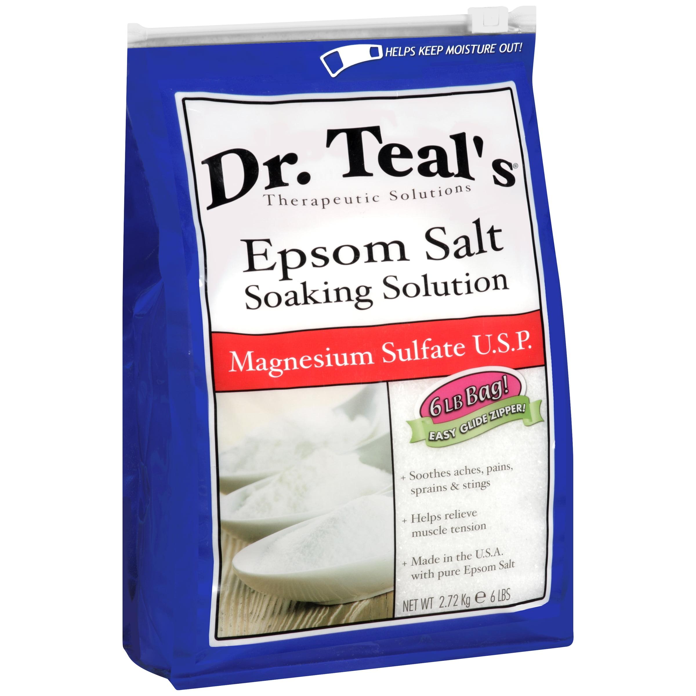 Dr Teal's Epsom Salt Soaking Solution Magnesium Sulfate U.S.P. 6 lb Bag ...