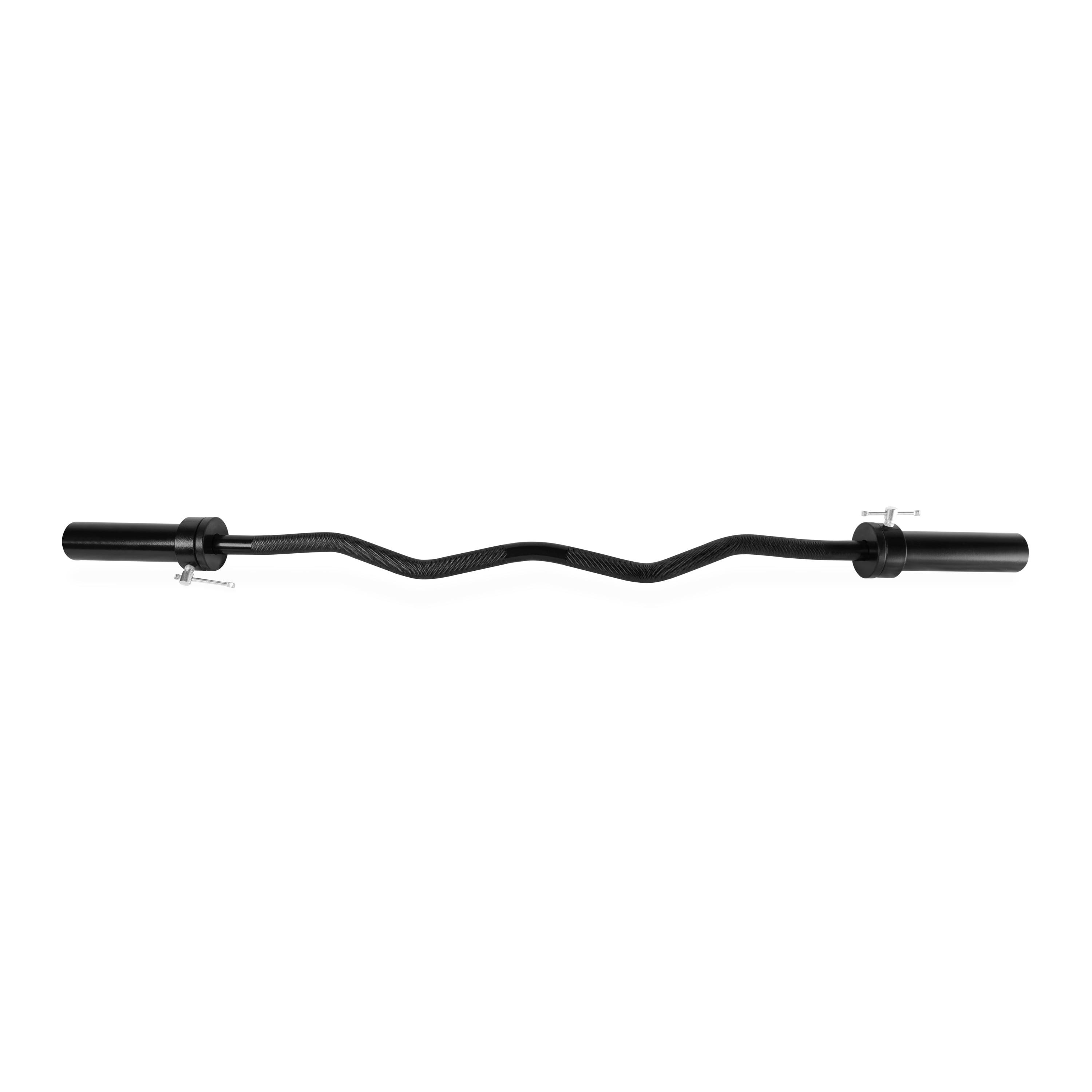 CAP Barbell 47” Olympic EZ Curl Bar, Black - Walmart.com