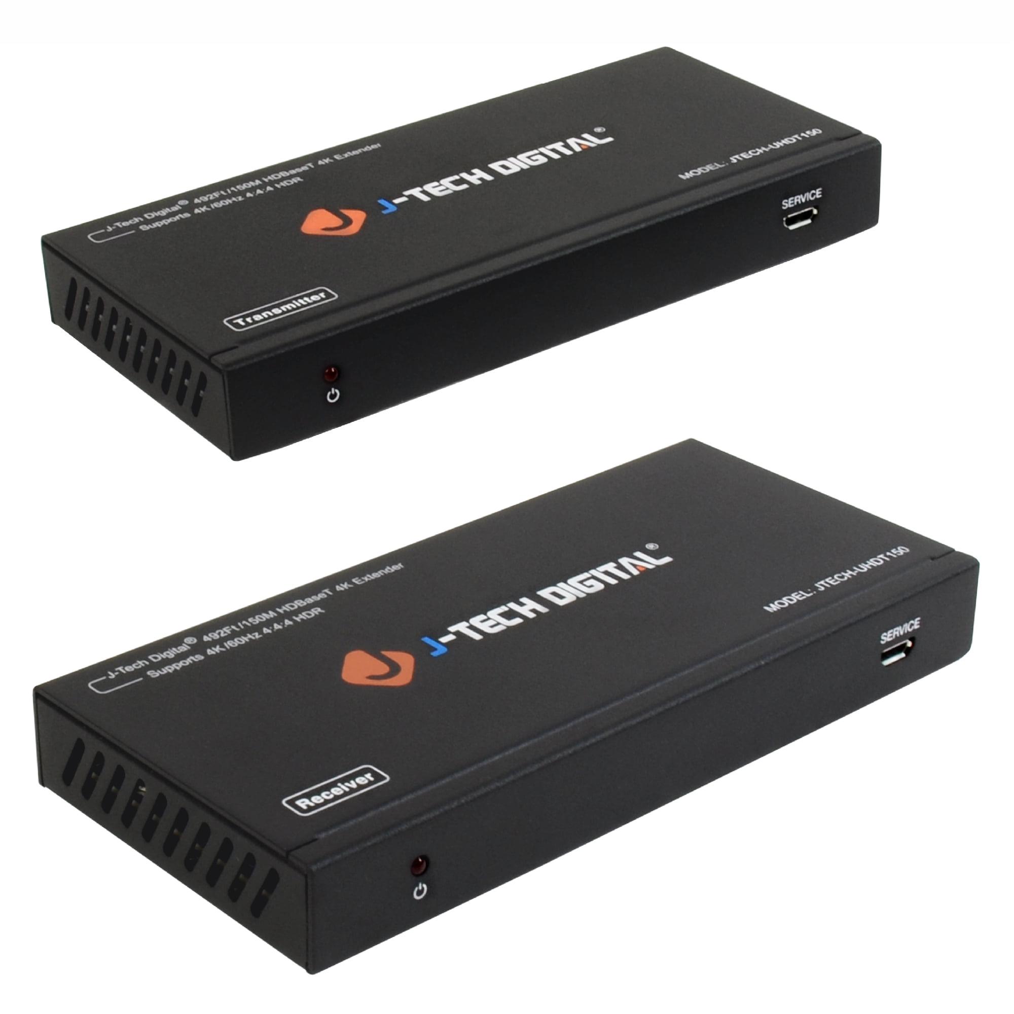 J-Tech Digital Long Range HDMI Extender Over Cat6 150m/492ft HDBaseT ...