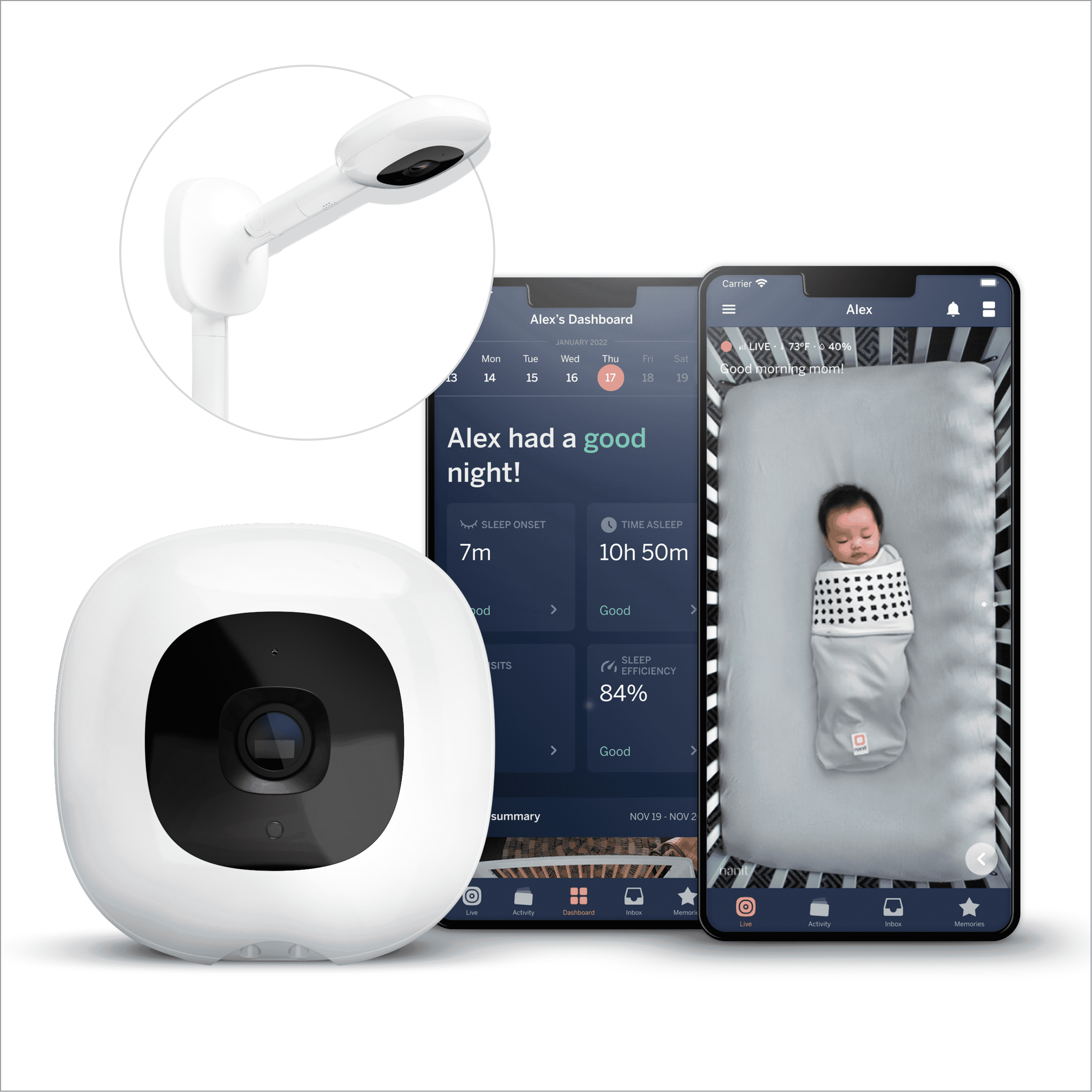 Nanit Pro Smart Baby Monitor with HD Camera & Wall Mount – Walmart ...