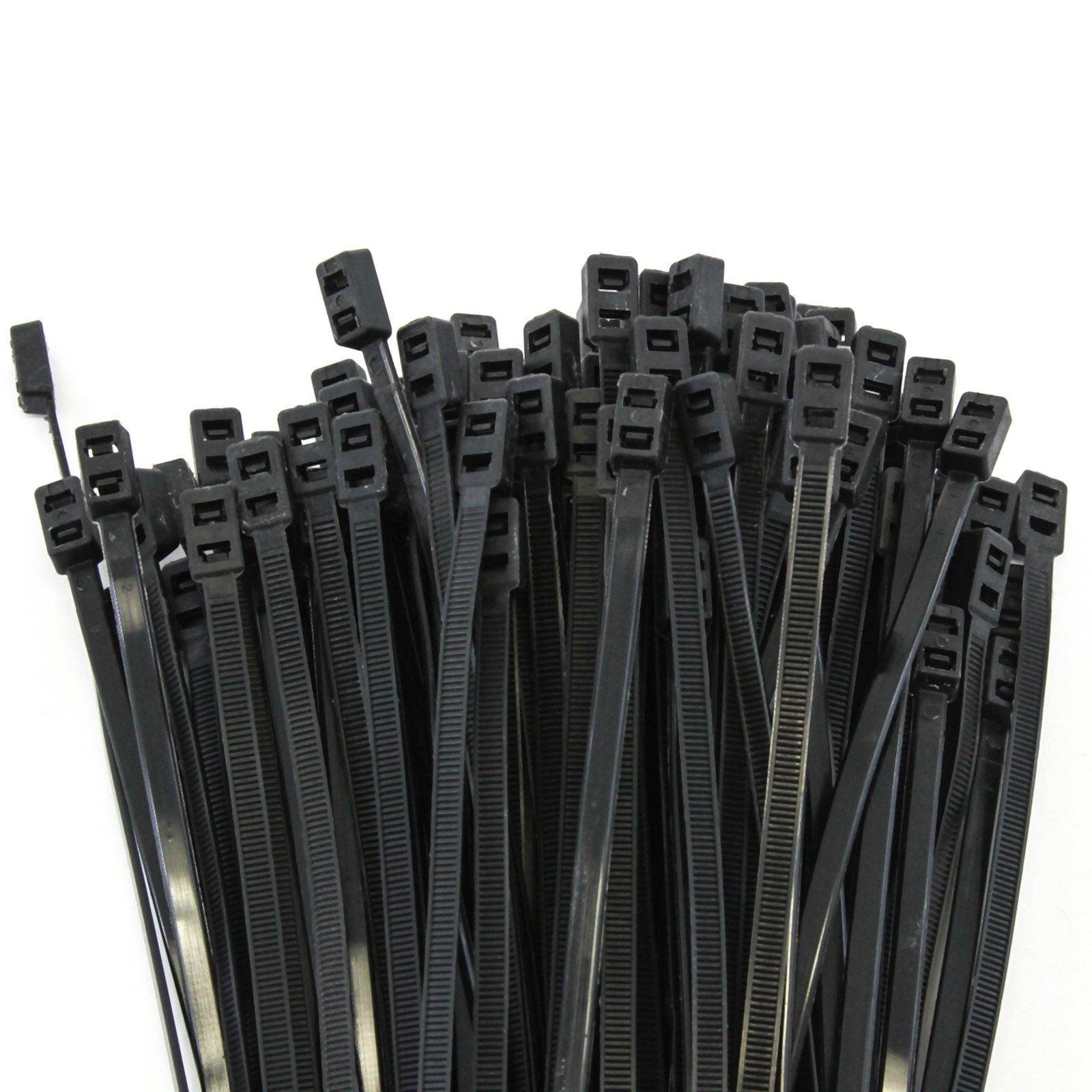 1000 pcs Black 15 Inches Double Head 50 lbs Zip Cable Tie Wire & Cord ...