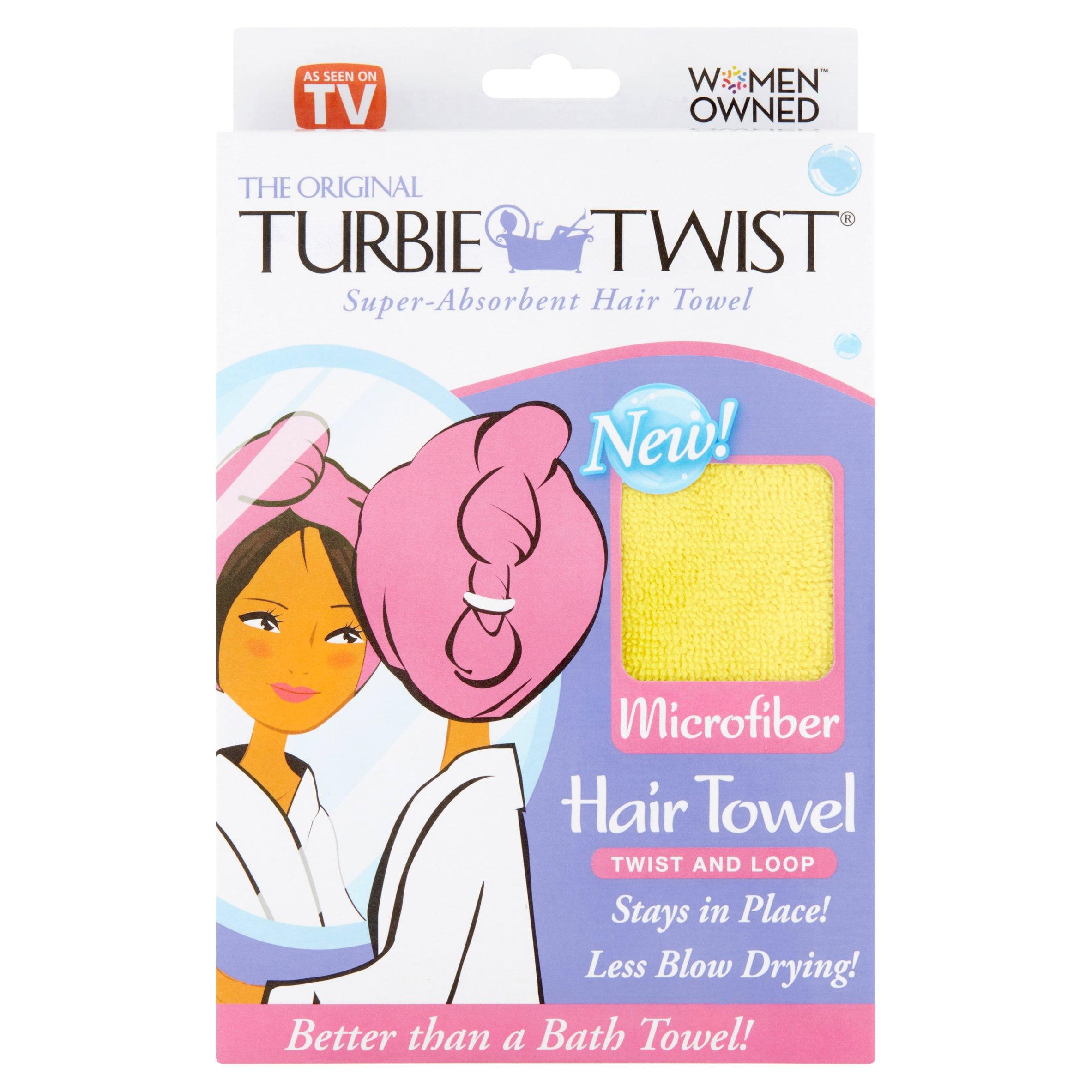 Turbie Twist The Original Microfiber Super-Absorbent Hair Towel, Colors ...