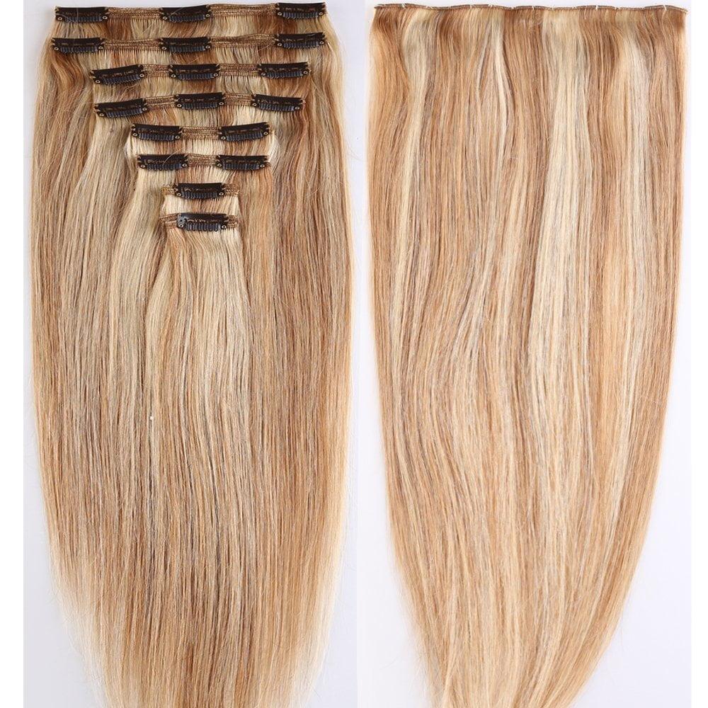 Florata Remy Hair Clip In Hair Extensions 16" grade 7a Quality Full ...