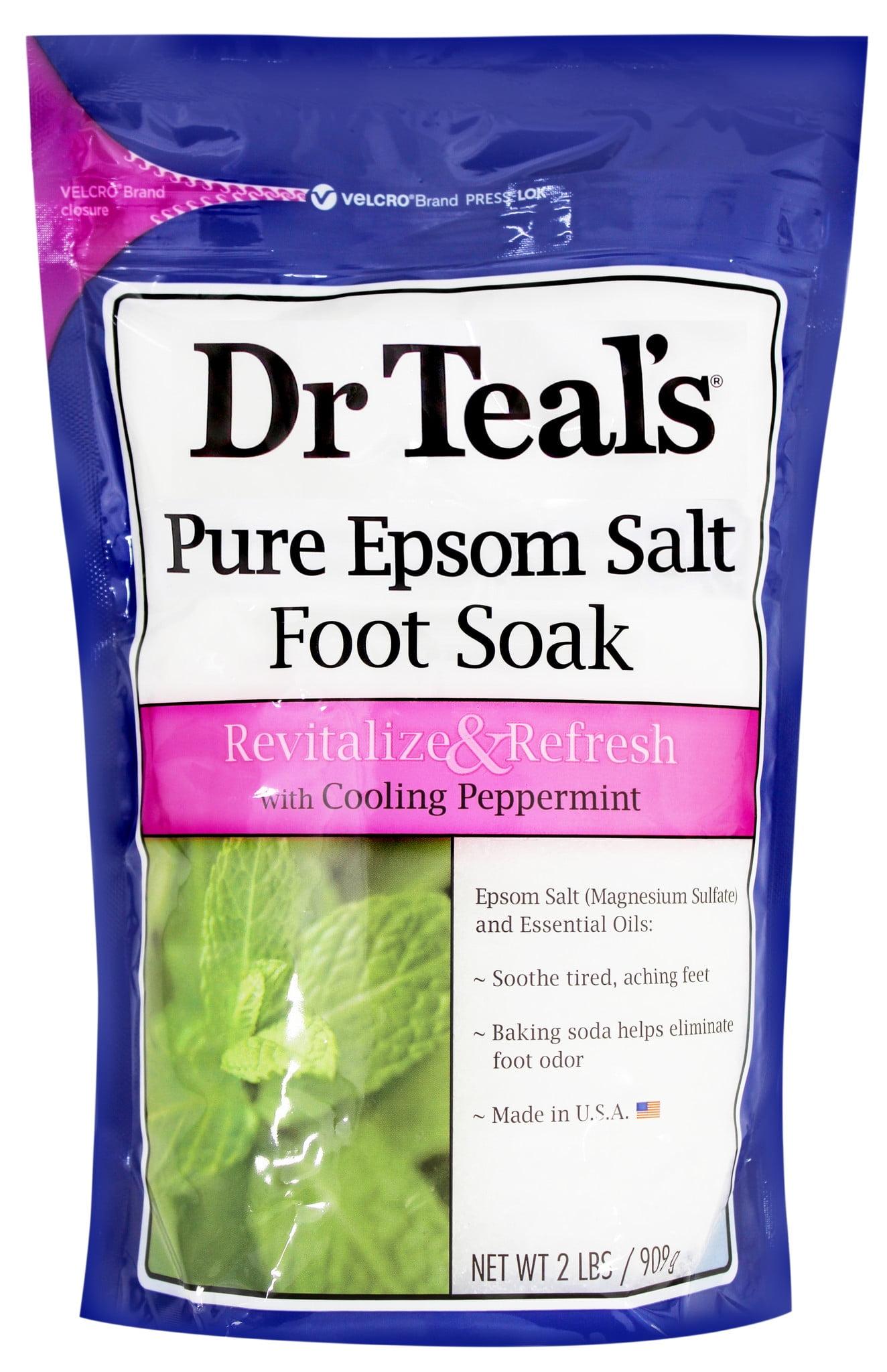 Dr Teal's Pure Epsom Salt Foot Soak, 2 lbs. - Walmart.com - Walmart.com