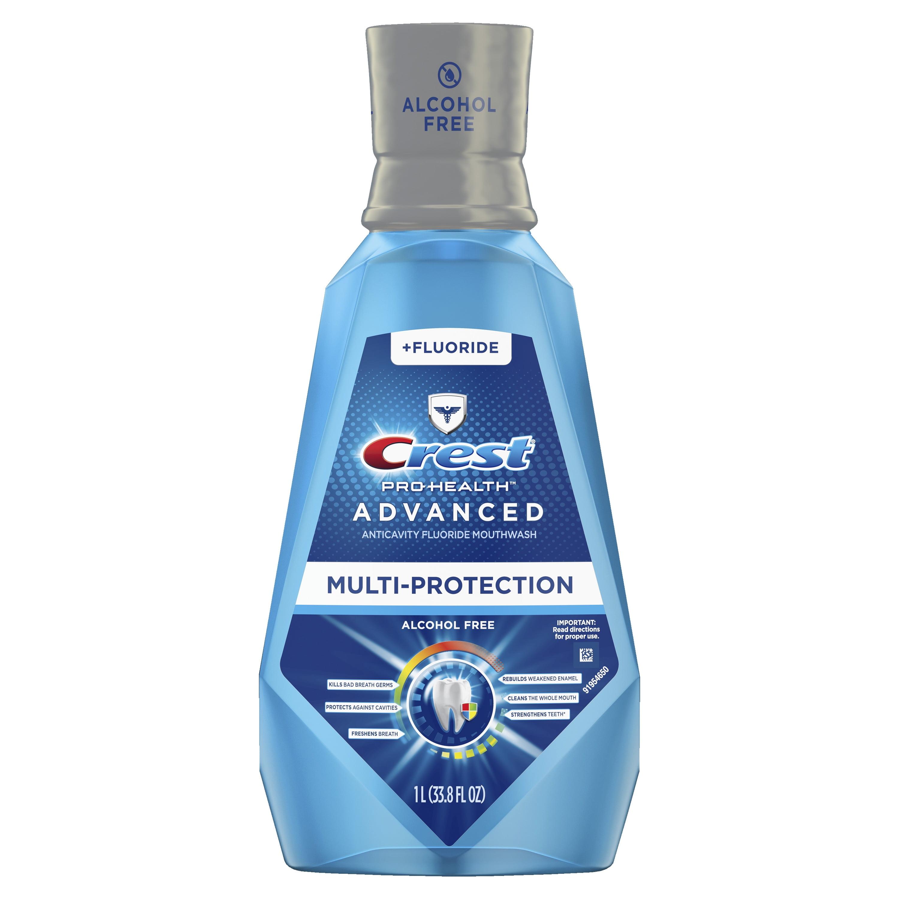 Crest Pro Health Advanced Mouthwash, Alcohol Free, Mint, 33.8 fl oz ...