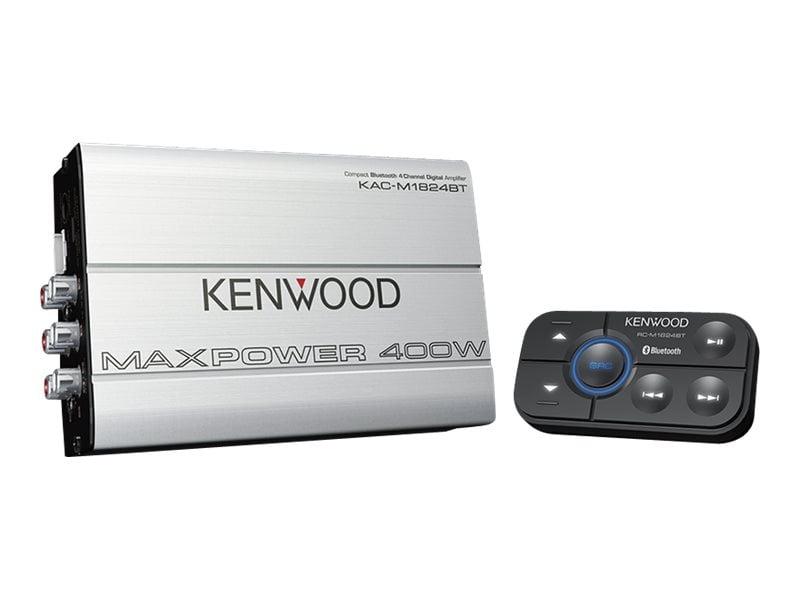 Kenwood KAC-M1824BT Compact 400-Watt Bluetooth-Connected 4-Channel Amp ...