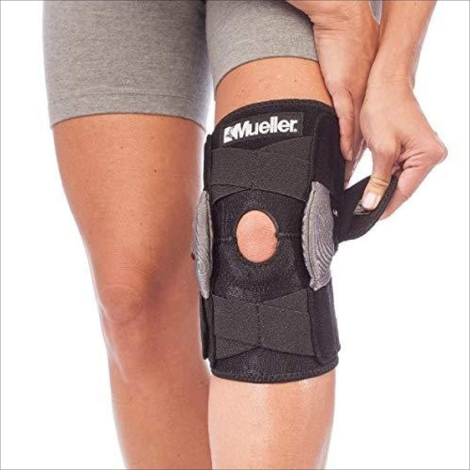 Mueller Sports Medicine Adustable Hinged Knee Brace, Black/Gray, One ...