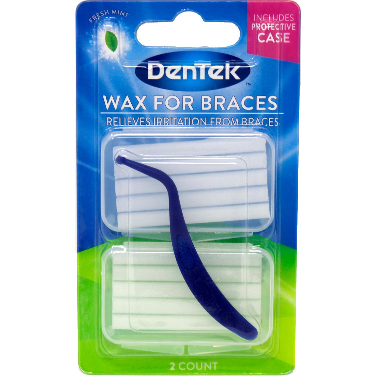 Dentek Clear Mint Wax For Braces, 2 ct - Walmart.com - Walmart.com