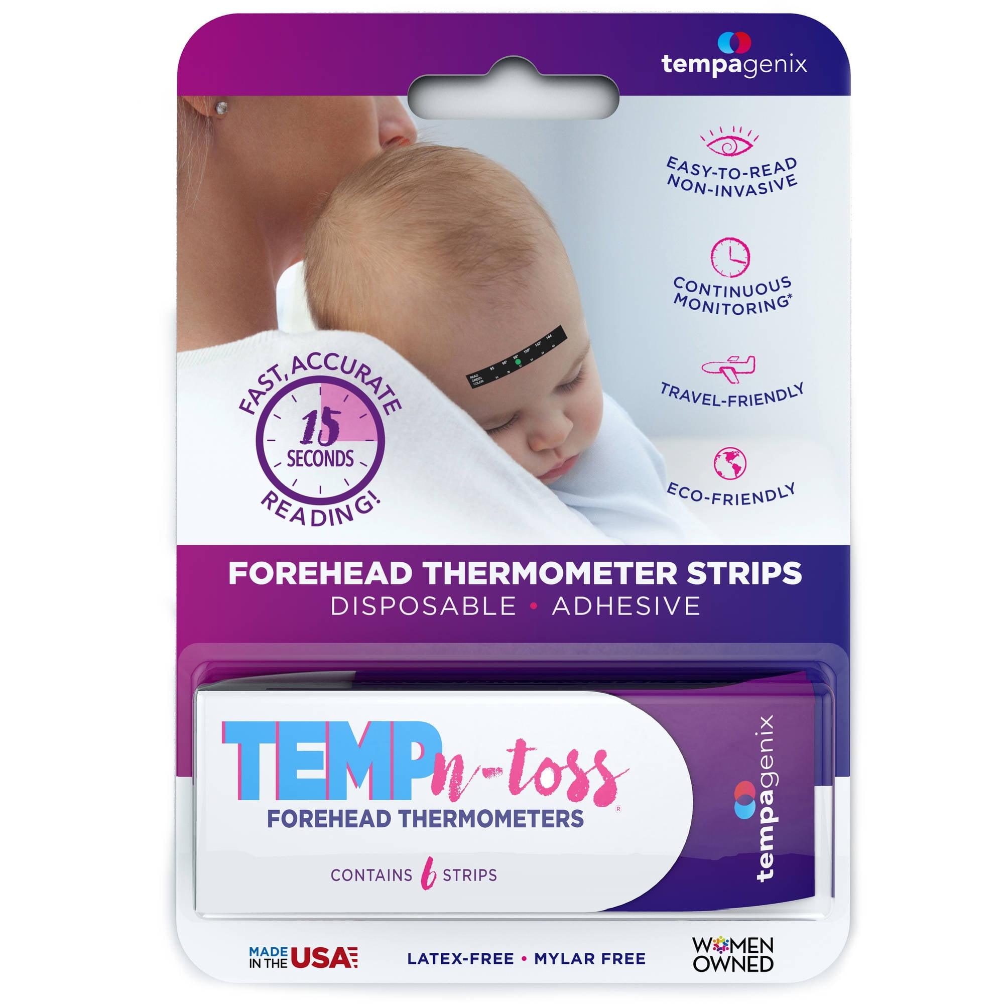 Tempagenix Temp-N-Toss Disposable Forehead Thermometer Strips - 6ct ...