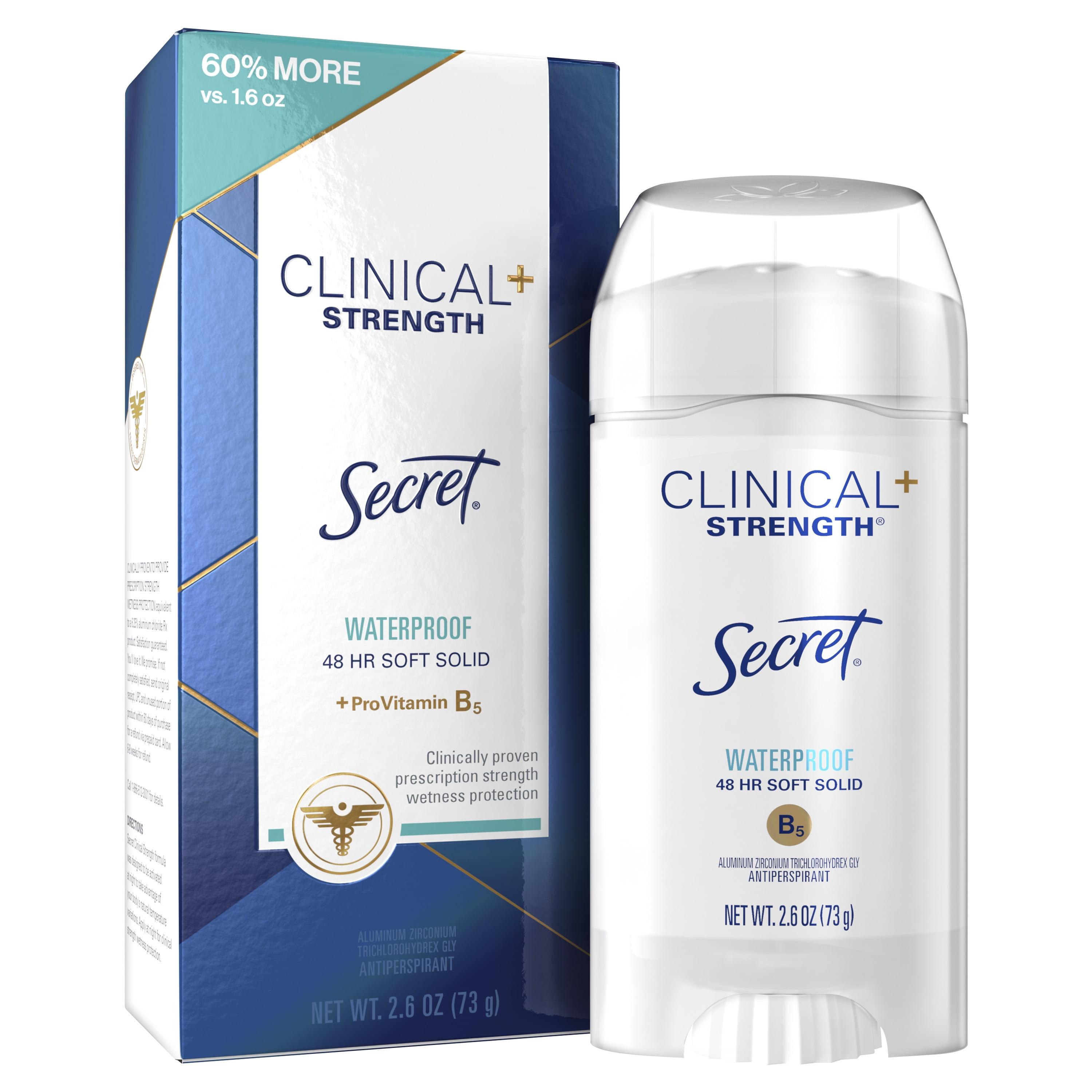 Secret Clinical Strength Antiperspirant Deodorant Soft Solid Waterproof ...