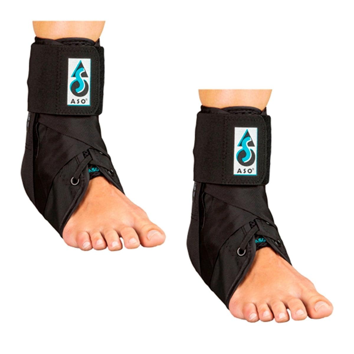 Med Spec ASO Speed Lacer Ankle Stabilizer Ankle Brace -Black-2 Pack ...