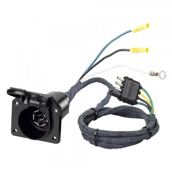 Hopkins 47515 4-Wire Flat to 7-Way RV Blade Adapter