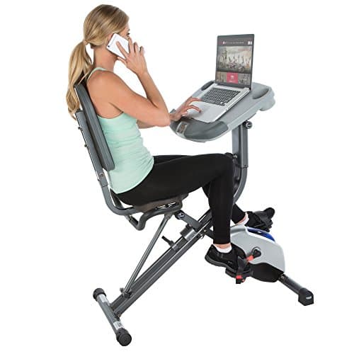 Exerpeutic WorkFit 1000 Fully Adjustable Desk Folding Exercise Bike ...