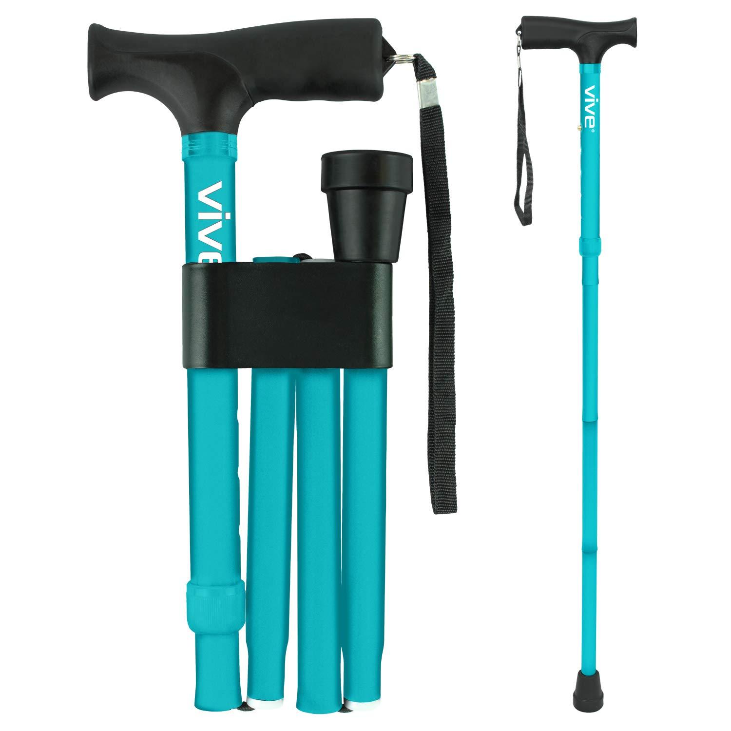 Vive Folding Cane - Lightweight Foldable Walking Stick for Men & Women ...