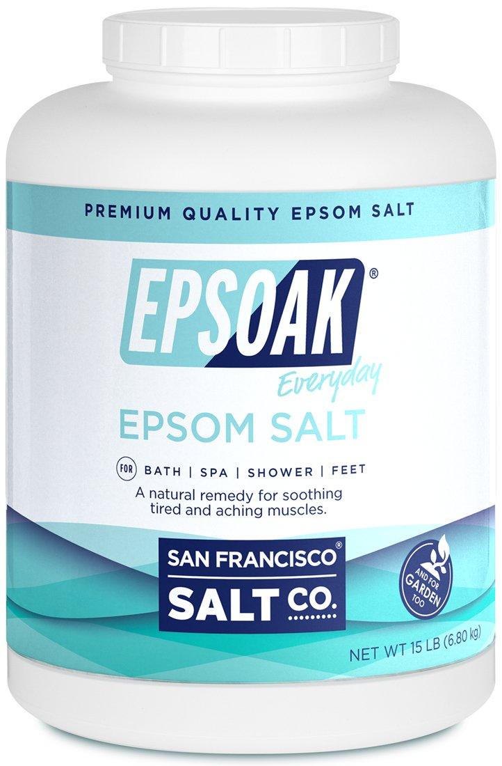 Epsoak Epsom Salt (15 lb. Canister) USP Magnesium Sulfate- Buy Online ...