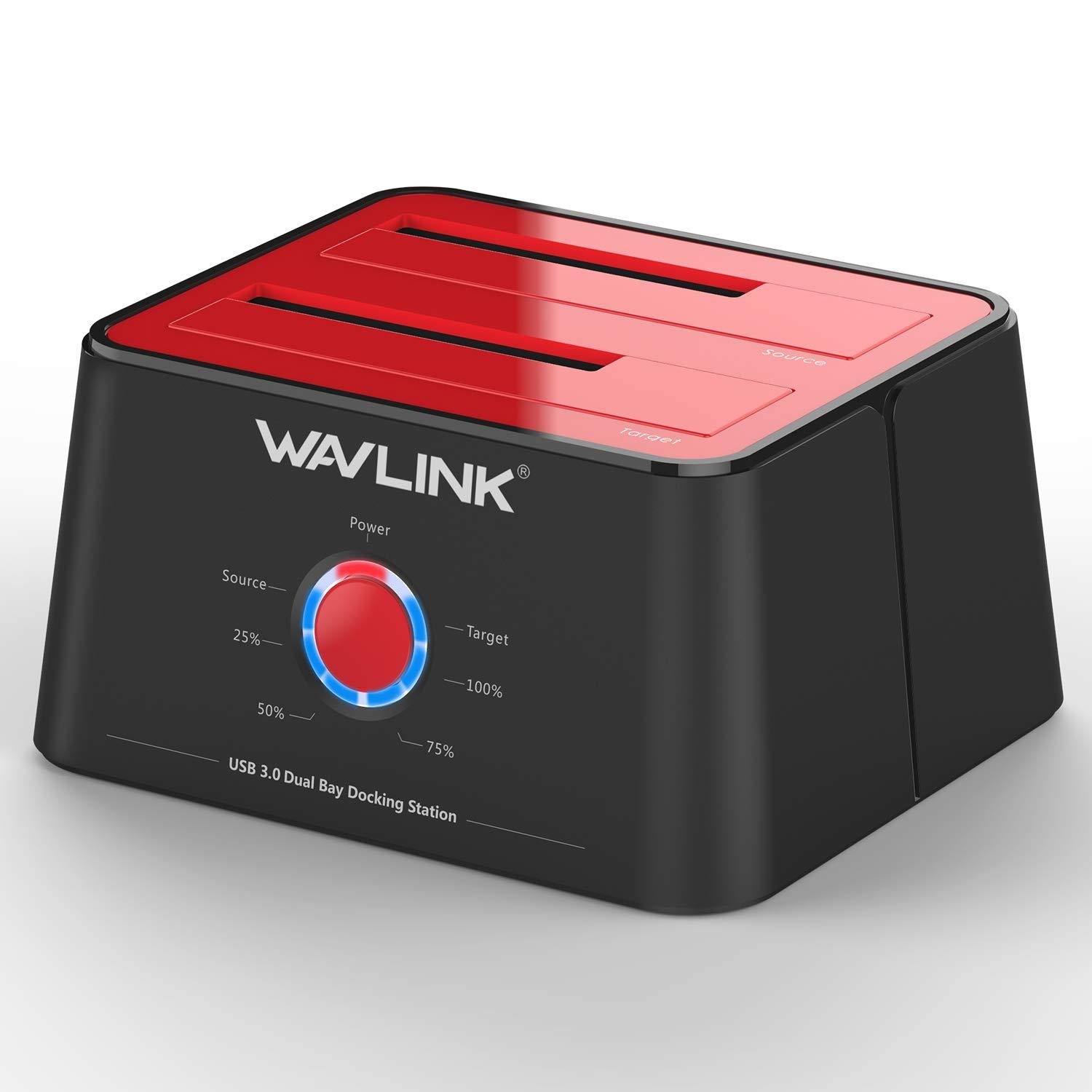 WAVLINK USB 3.0 to SATA I/II/III Dual-Bay External Hard Drive Docking ...