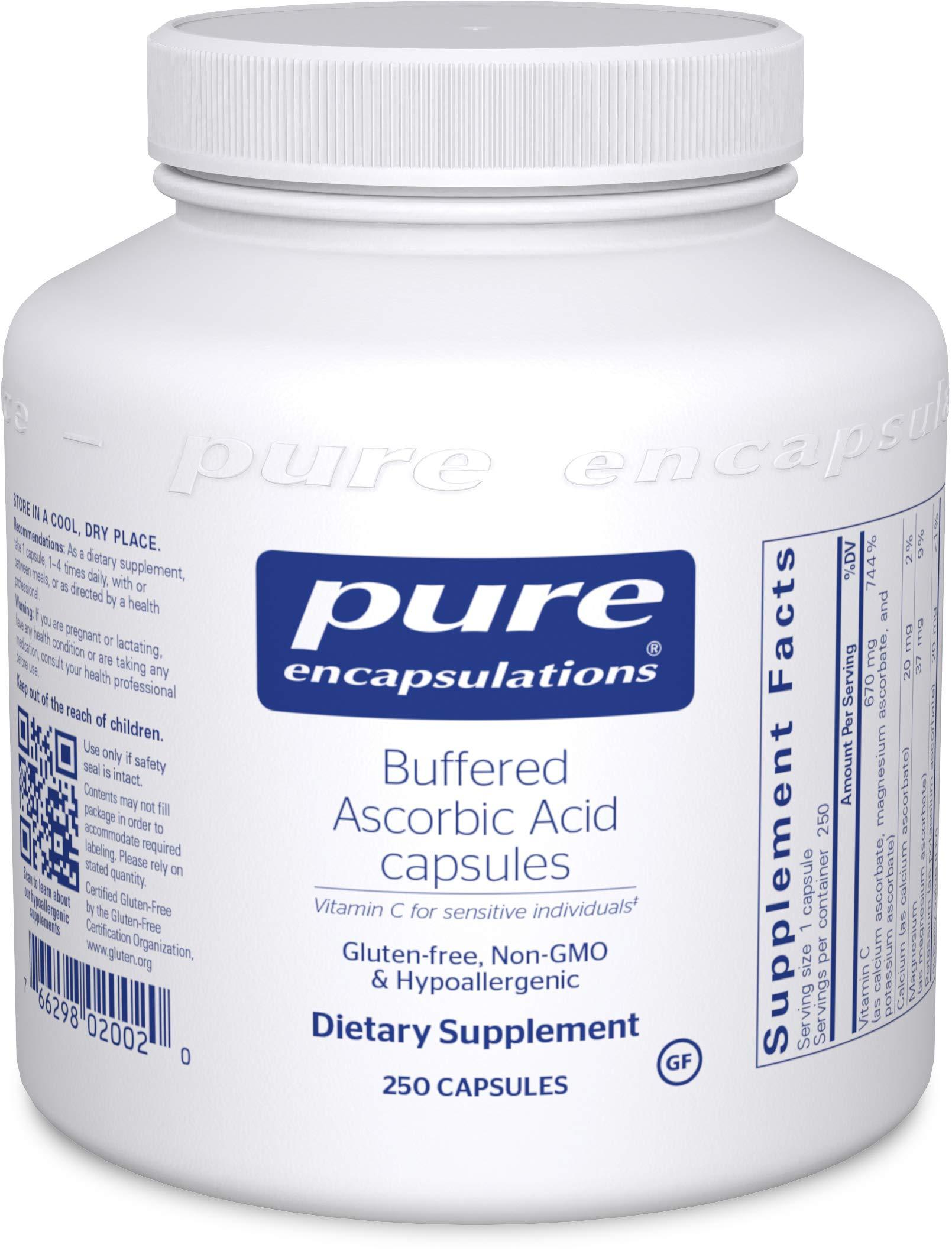 Pure Encapsulations - Buffered Ascorbic Acid Capsules - Vitamin C for ...