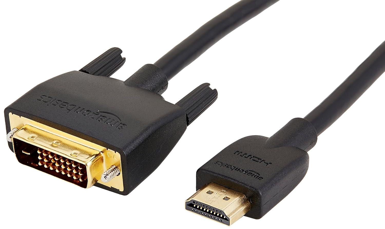 AmazonBasics HDMI to DVI Adapter Cable - 6 Feet (Latest Standard)