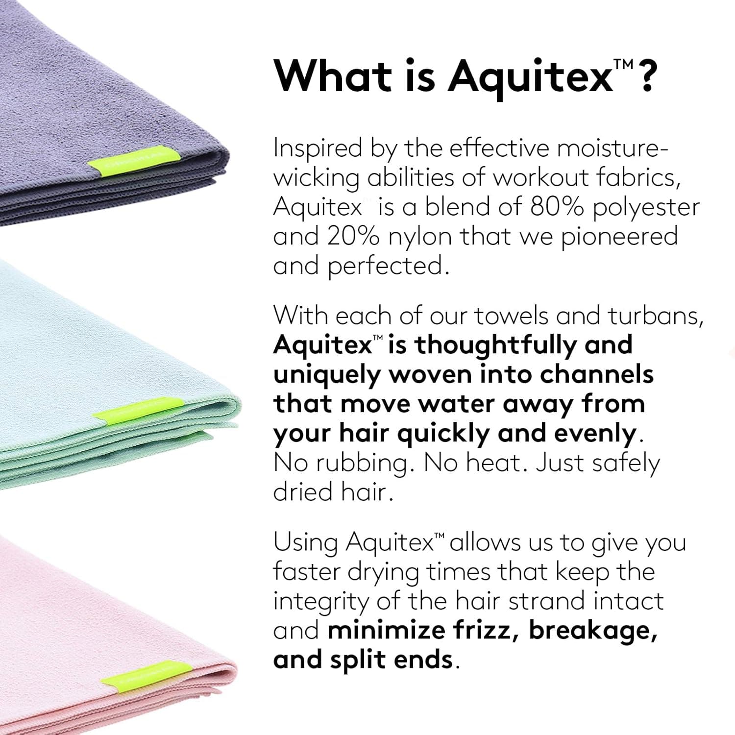 AQUIS – Original Hair Towel, Ultra Absorbent & Fast Drying Microfiber ...