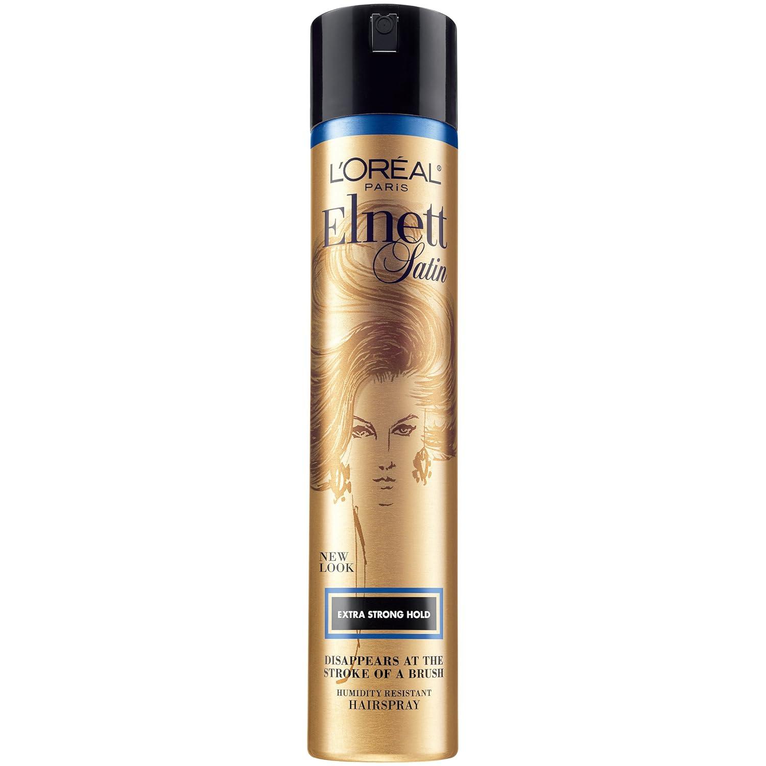 L'Oréal Paris Elnett Satin Extra Strong Hold Hairspray, 11 oz ...