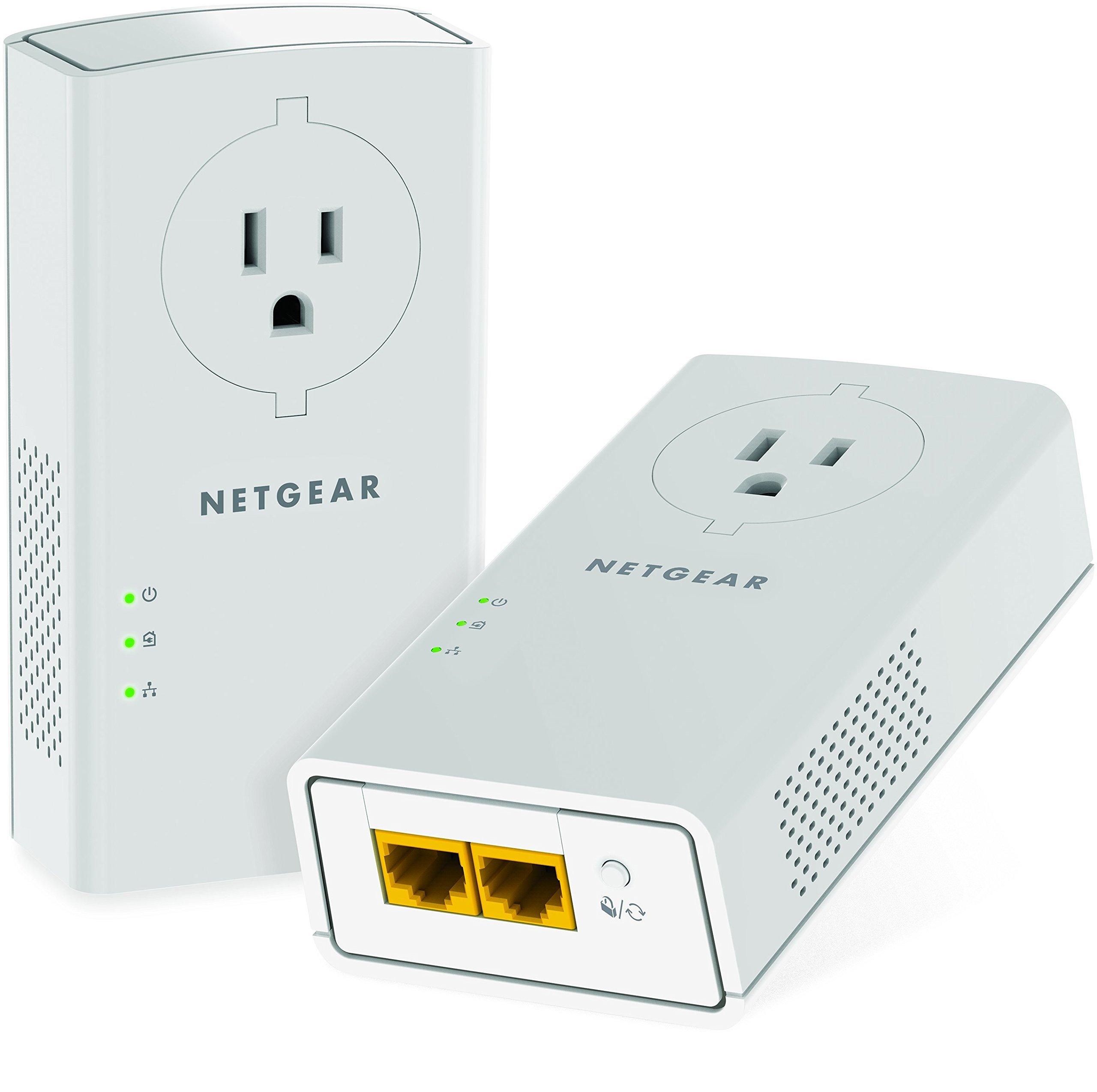 NETGEAR Powerline adapter Kit, 2000 Mbps Wall-plug, 2 Gigabit Ethernet ...