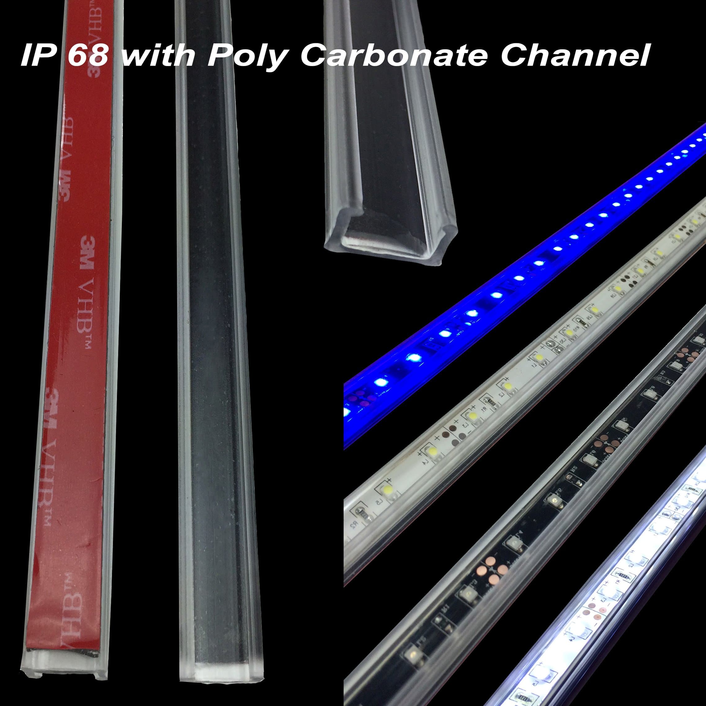 RecPro RV 16' WHITE LED Awning Party Light W/Mounting Channel & WHITE PCB