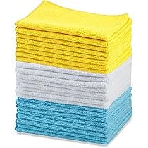 Amazon.com: Amazon Basics Microfiber Cleaning Cloths, Ultra ...