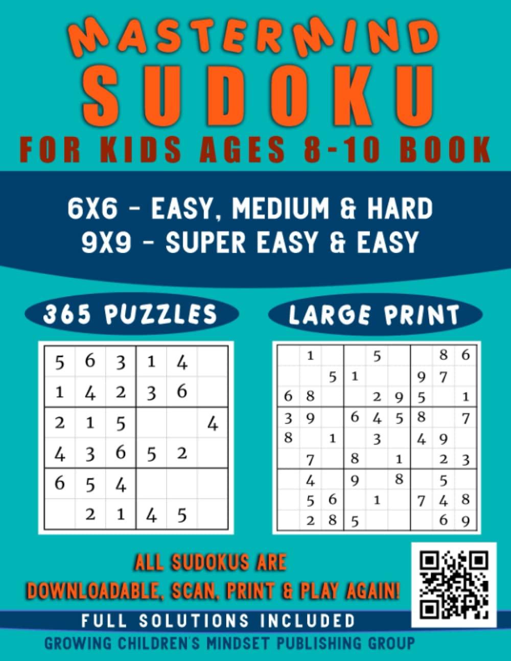 Mastermind Sudoku for Kids Ages 8-10 Book: 365 Logic Puzzles (All ...