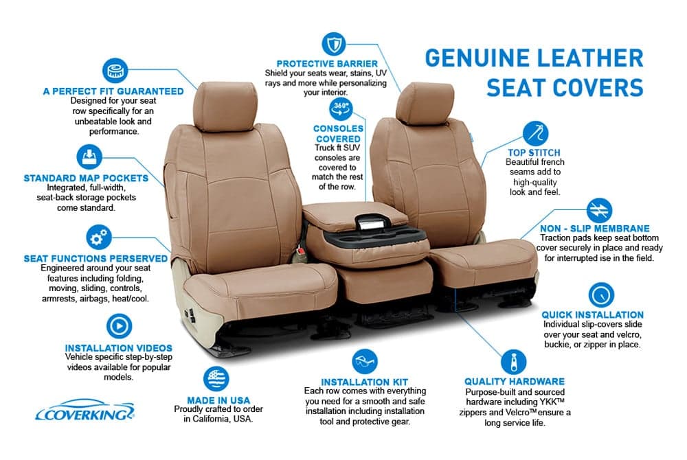 Coverking® - Genuine Leather Custom Seat Covers