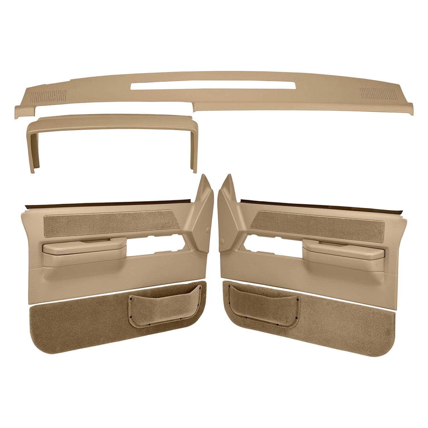 Coverlay® 18-606C36F-NTL - Neutral Dash Cover and Door Panels Combo Kit ...
