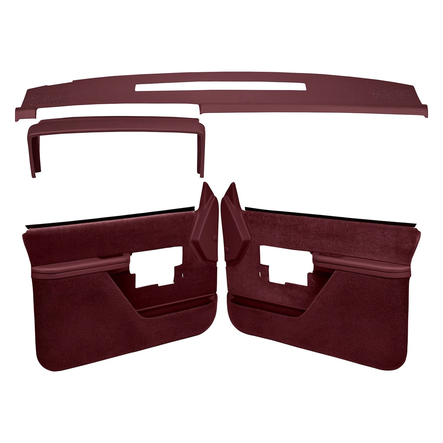 Coverlay® 18-606C38F-MR - Maroon Dash Cover and Door Panels Combo Kit ...