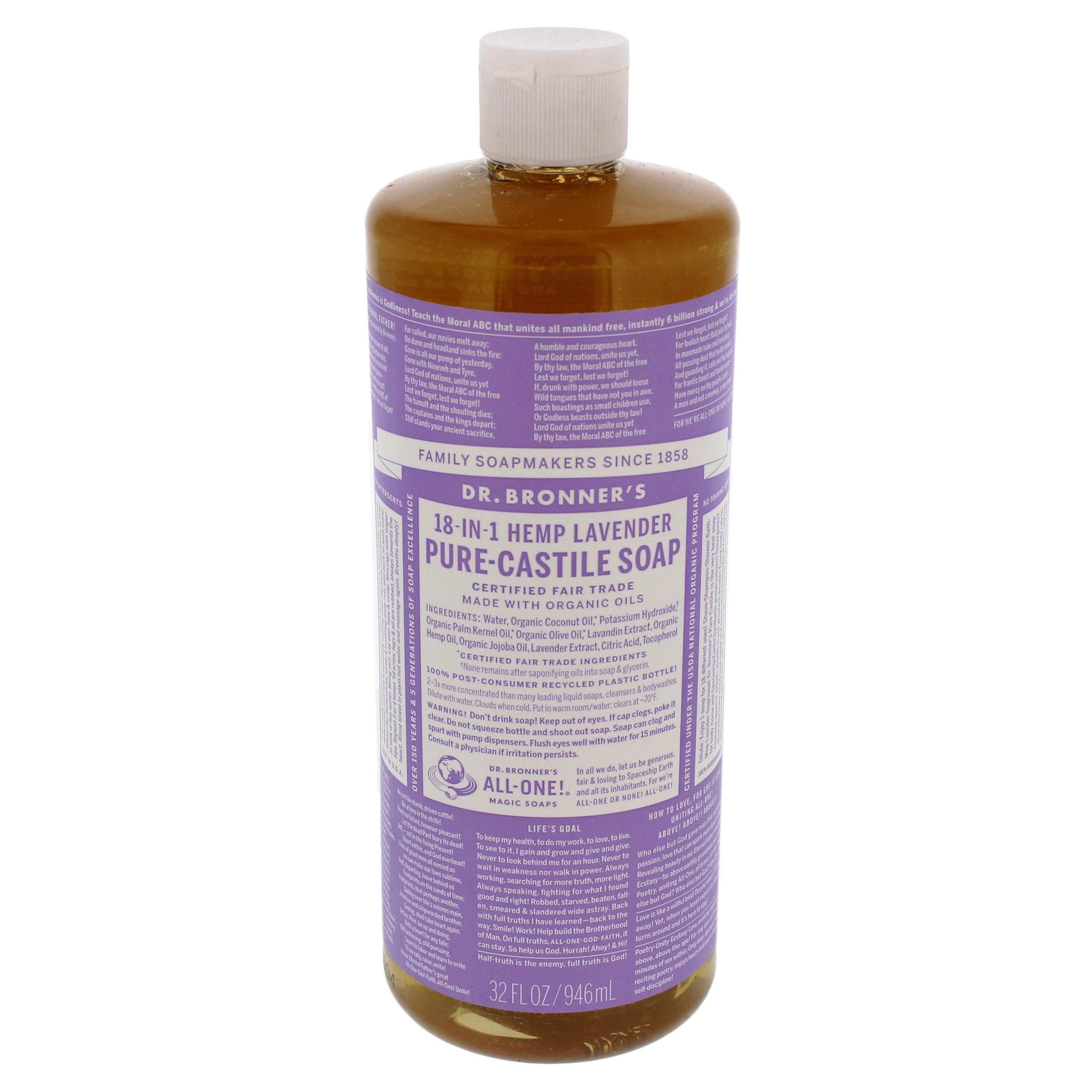 Dr. Bronner's 18-in-1 Pure-Castile Soap - Hemp Lavender - Shop Body ...