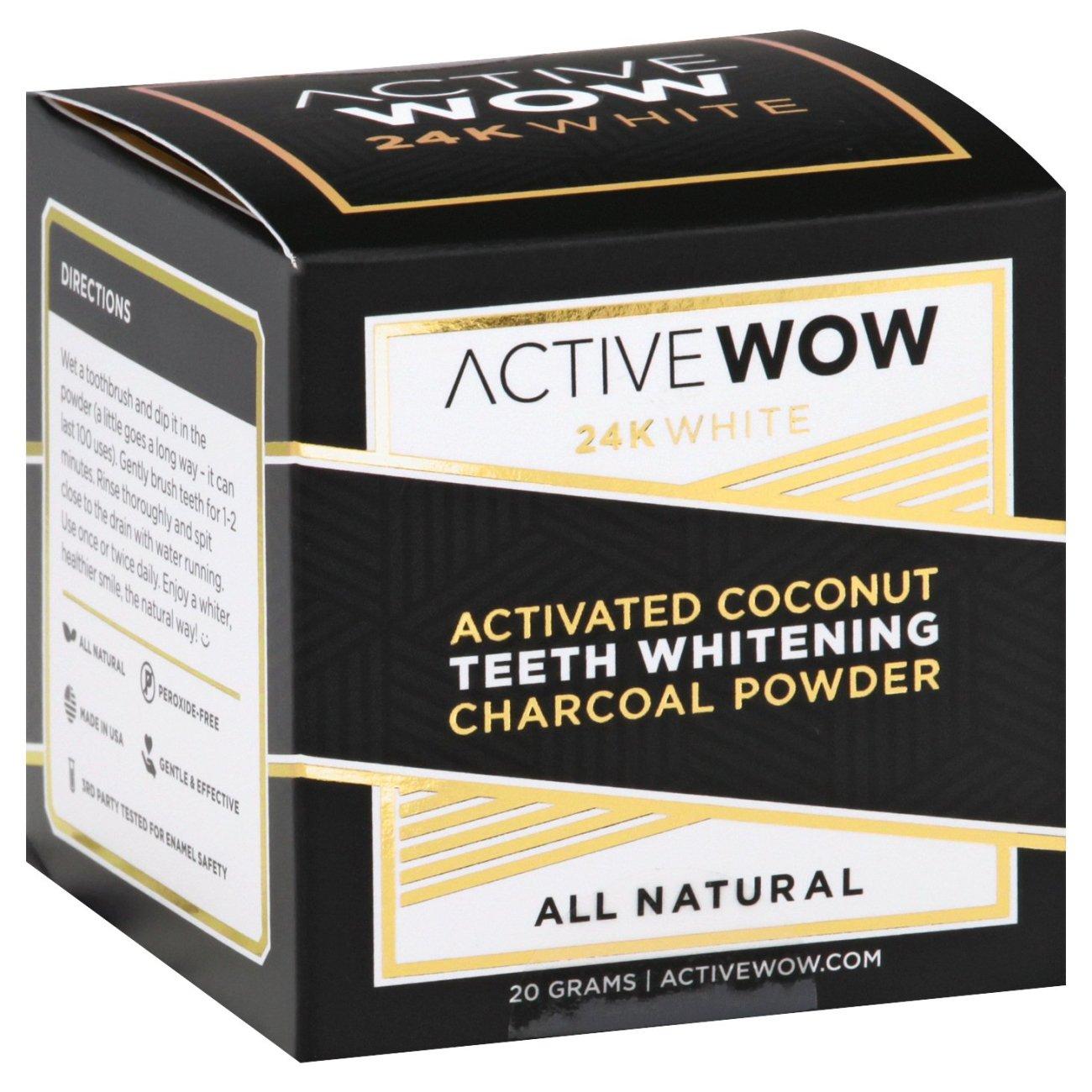 Active Wow 24K White Charcoal Teeth Whitening Powder - Shop Whiteners ...