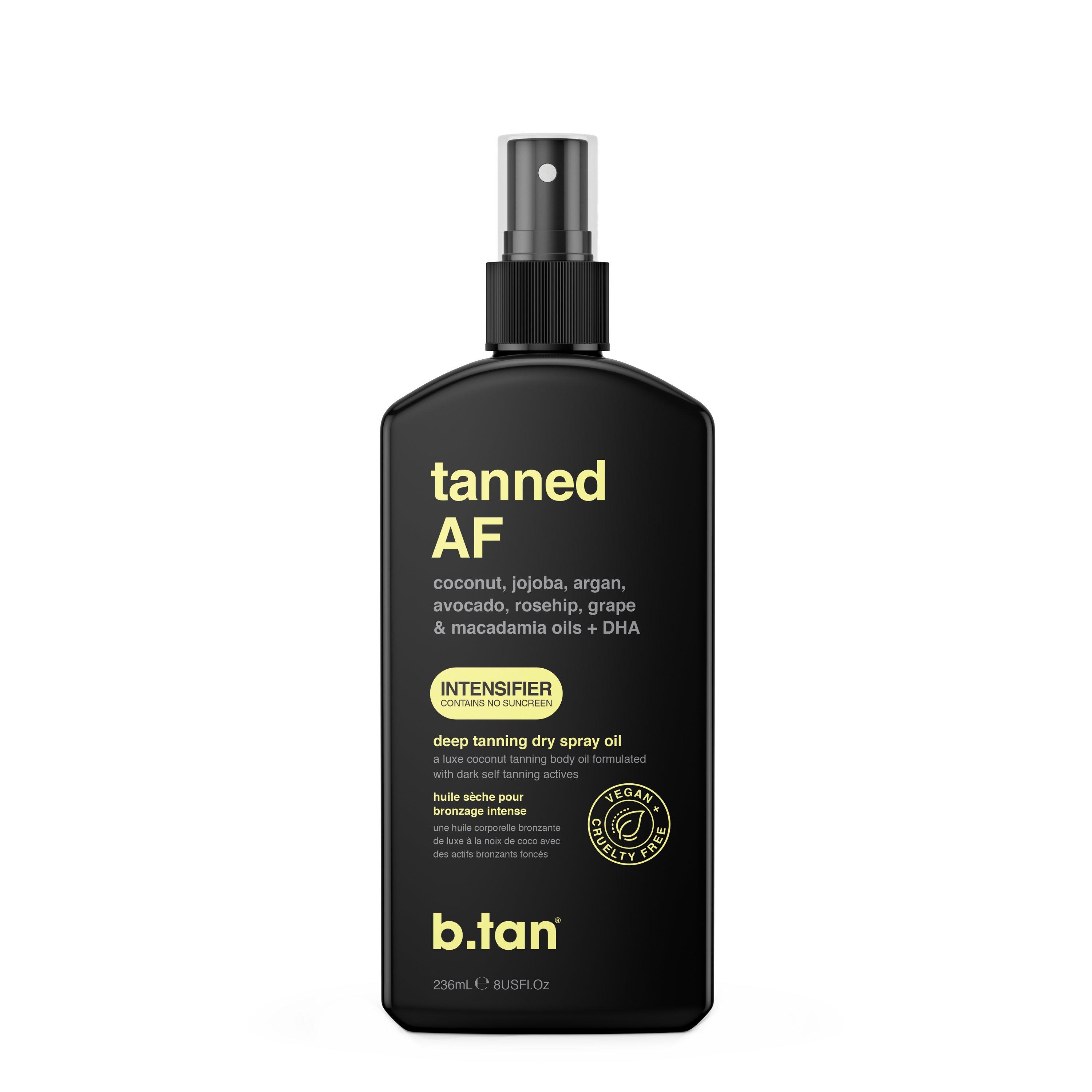 b.tan Tanned AF Deep Tanning Dry Spray Oil - Shop Sunscreen & Self ...