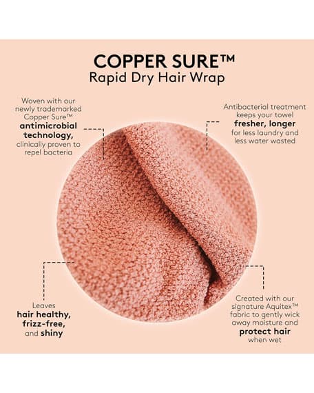 Aquis Aquis Copper Sure Rapid Dry Hair Wrap | Neiman Marcus