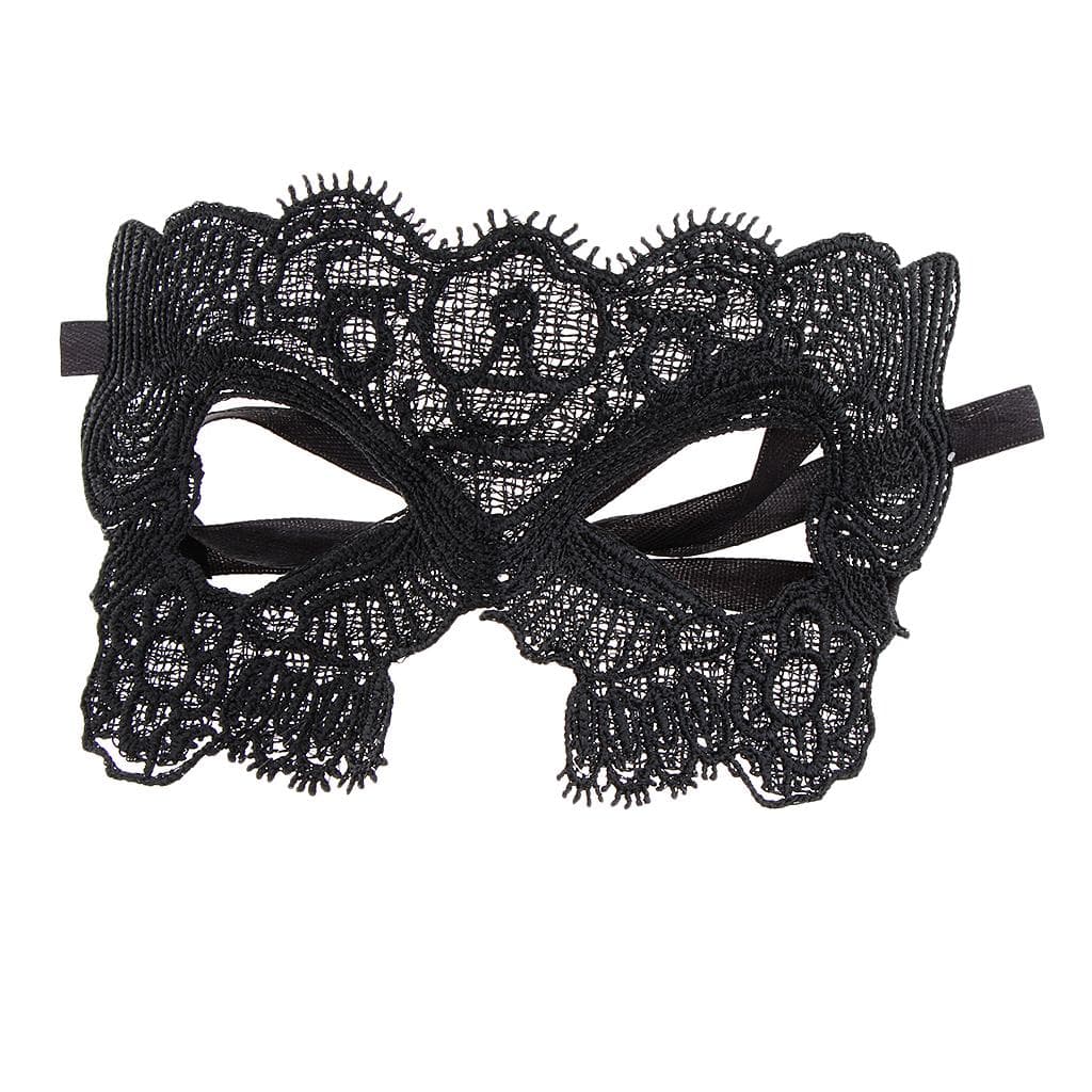 Womens Black Lace Venetian Masquerade Eye Mask Party Ball Fancy Dress ...