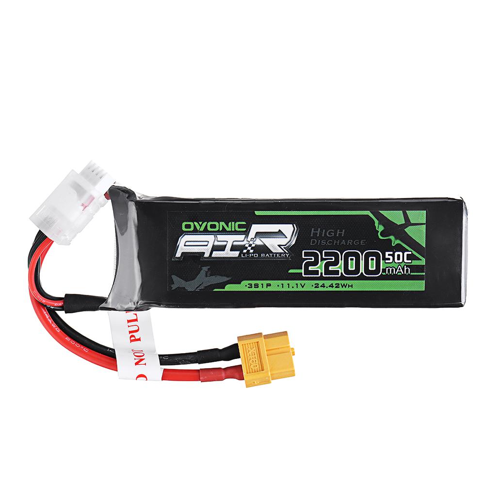 Ovonic 11.1V 2200mAh 50C 3S Lipo Battery XT60 Plug for FPV RC Drone ...