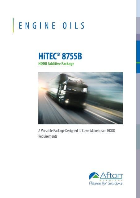 HiTEC® 8755B HDDO Additive Package - Afton Chemical