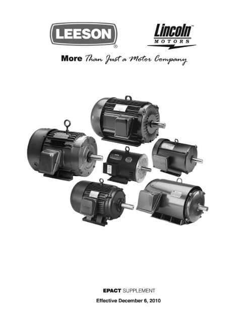 EPACT Supplement - Leeson Electric Corporation
