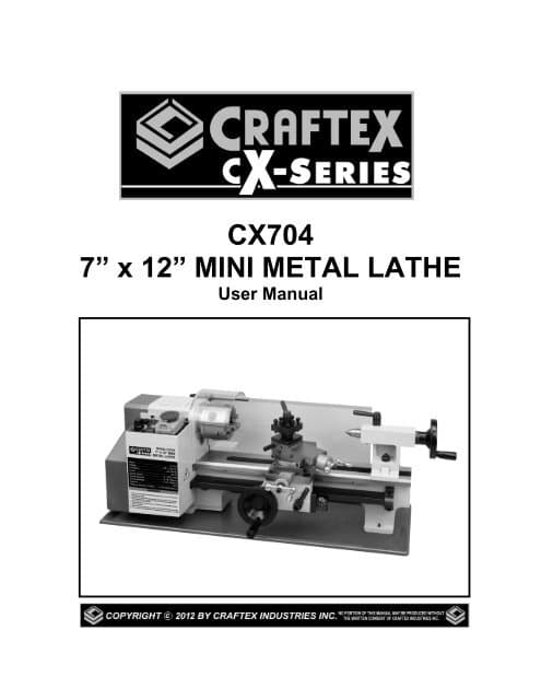 CX704 7â x 12â MINI METAL LATHE - Busy Bee Tools