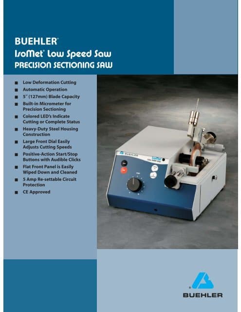 BUEHLER® IsoMet® Low Speed Saw