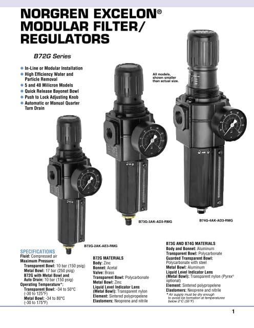 Norgren Excelon Modular Filter/Regulators