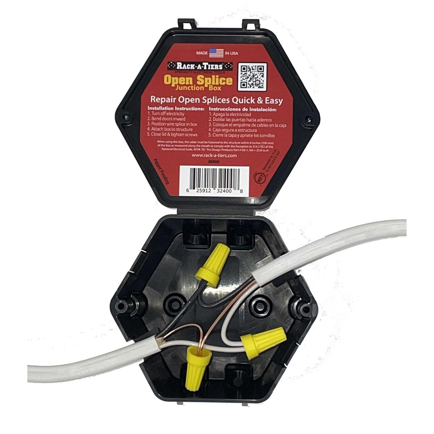 Rack-A-Tiers Open Splice Junction Box 4 Single JB400 - Hardware&Tools ...