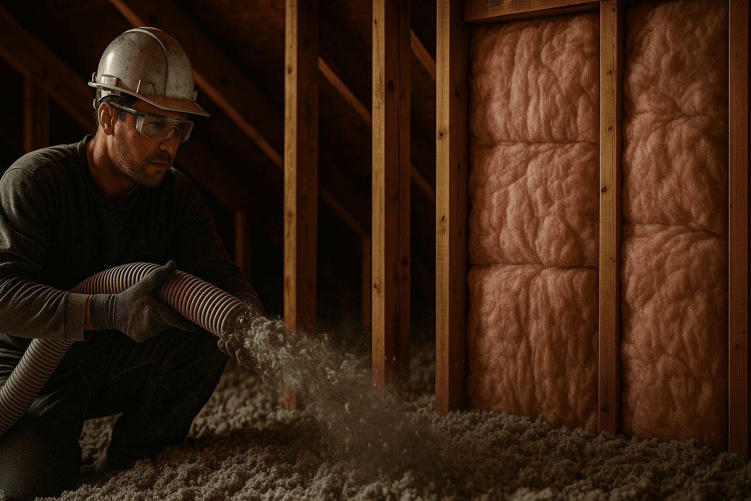 Cellulose Blown-In vs Batts Edmonton - Insulation Police Ltd