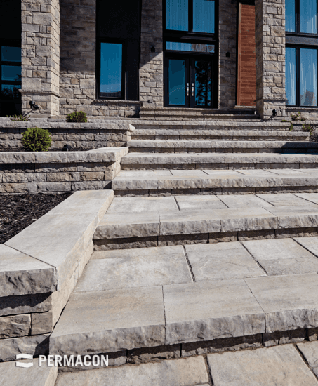 Permacon Lafitt 90mm Concrete Step Cap - Islington Nurseries Stone Yard