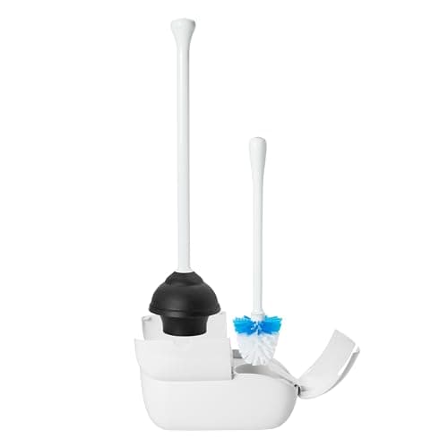 OXO Good Grips Bathroom Hideaway Toilet Brush and Plunger Combination ...