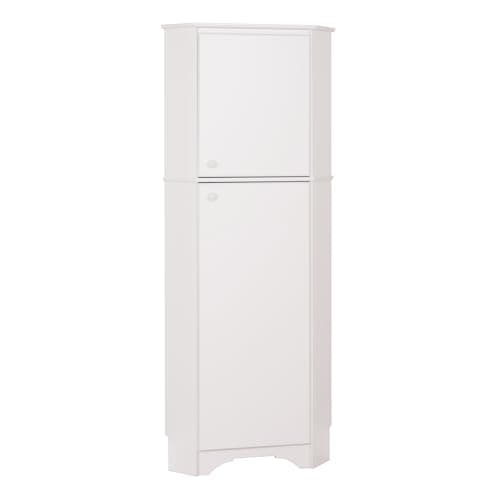 Prepac Elite Multipurpose Tall 2-Door Corner Storage Cabinet with Extra ...