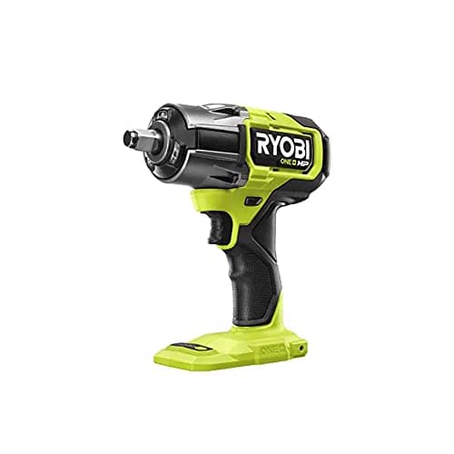 RYOBI 18V ONE+ HP Brushless Mid-Torque 1/2-inch Impact Wrench Kit with ...